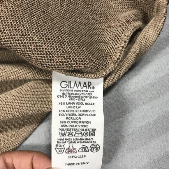 Iceberg Ice Jeans Cardigan Sweater Womens Small Beige Logo Monogram Made Italy - Picture 5 of 11